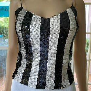 trf collection flip sequin top by zara size x small